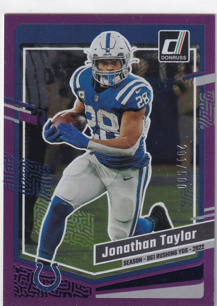 2023 DONRUSS #127 JONATHAN TAYLOR 201/500- INDIANPOLIS COLTS