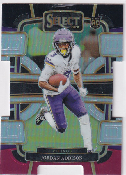 2023 SELECT #66 JORDAN ADDISON SILVER DIE CUT- MINNESOTA VIKINGS