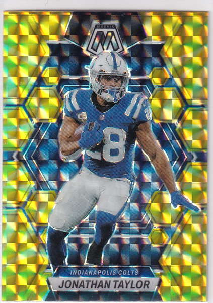 2023 MOSAIC #94 JONATHAN TAYLOR YELLOW REACTIVE- INDIANPOLIS COLTS