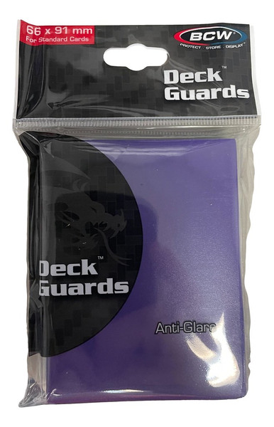 BCW DECK GUARDS CARD SLEEVES - PURPLE (50 Sleeves)