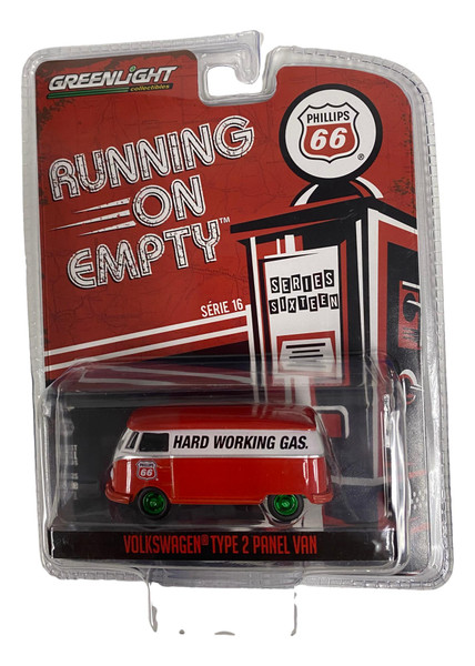 Greenlight 1:64 Running Empty SR 16 Volkswagen Type 2 Panel Van Phillip 66 CHASE