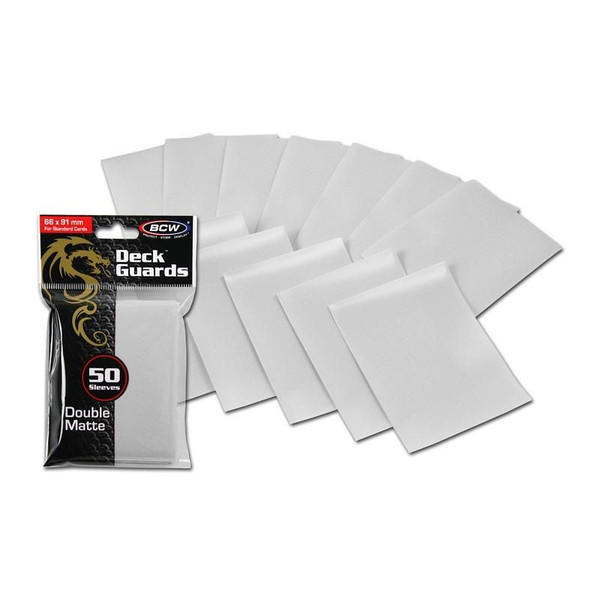 BCW DECK GUARDS CARD SLEEVES - WHITE (50 Sleeves)