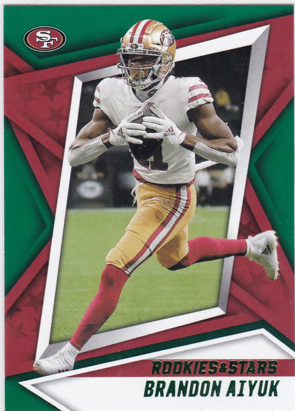 2021 Rookies & Stars #33 Brandon Aiyuk Green Parallel San Francisco 49ers
