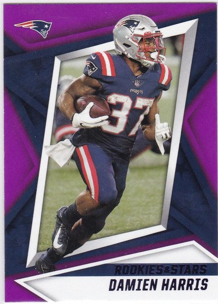 2021 Rookies & Stars #97 Damien Harris Purple Parallel New England Patriots