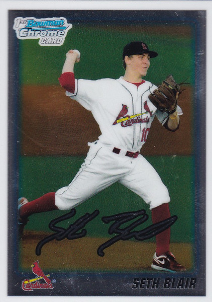 2010 Bowman Chrome #BDPP28 Seth Blair  St Louis Cardinals