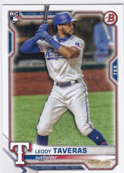 2021 Topps #18 Leody Taveras RC Texas Rangers