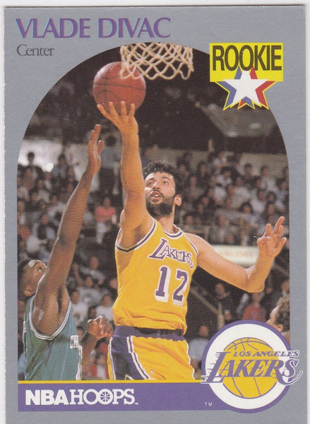 1990-91 NBA Hoops #154 Vlade Divac Rookie RC Los Angeles Lakers