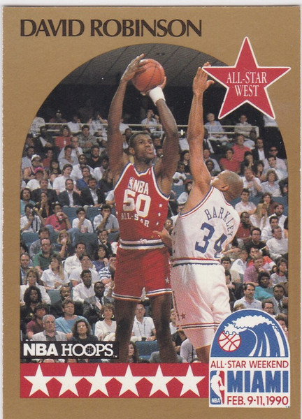 1990-91 NBA Hoops #24 Davis Robinson All Star San Antonio Spurs