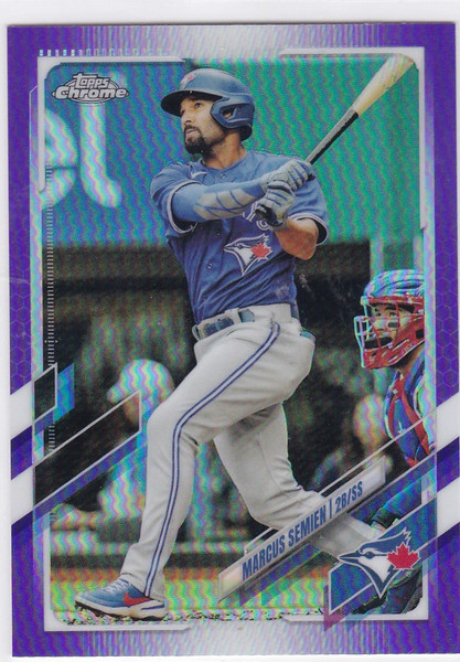 2021 Topps Chrome Update Marcus Semien Purple #USC76 Toronto Blue Jays