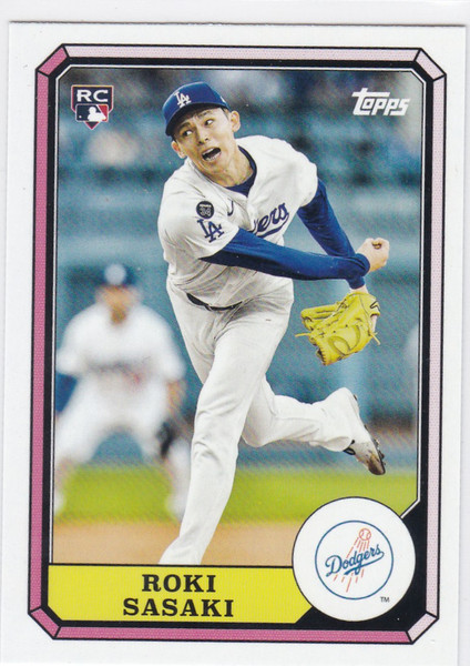 2025 Topps Archives Boardwalk and Baseball #87BB-2 Roki Sasaki RC Dodgers