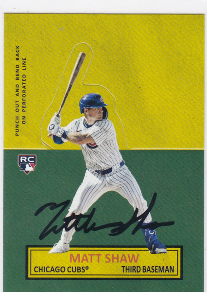 2025 Topps Archives Stand up #64SU-20 Matt Shaw RC Chicago Cubs