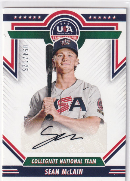 2022 STARS AND STRIPES #CNTS-SM SEAN MCLAIN AUTO 94/125- TEAM USA