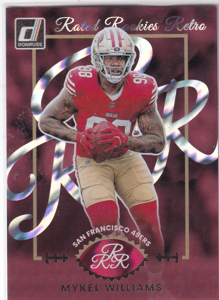 2025 DONRUSS #17 MYKEL WILLIAMS RATED ROOKIE RETRO- SAN FRANCISCO 49ERS