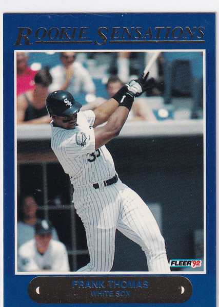 1992 FLEER #1 FRANK THOMAS ROOKIE SENSATIONS- CHICAGO WHITE SOX