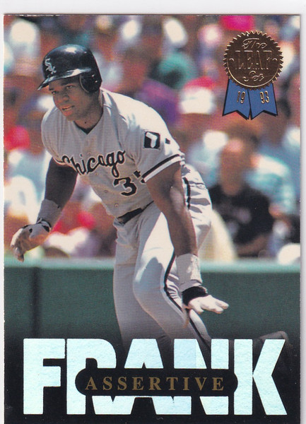 1993 LEAF #5 FRANK THOMAS ASSERTIVE- CHICAGO WHITE SOX