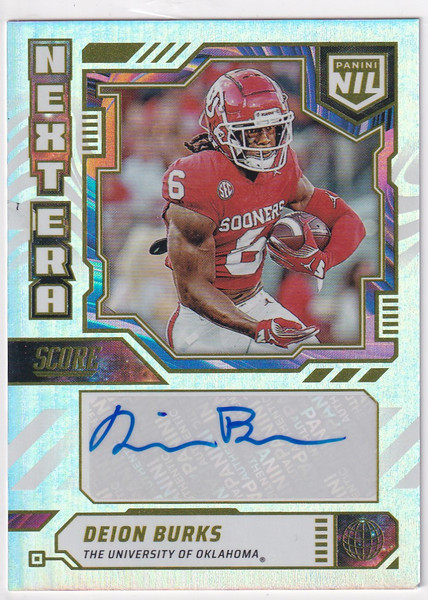 2025 SCORE #NEN-DBU DEION BURKS NEXT ERA AUTO- OKLAHOMA SOONERS