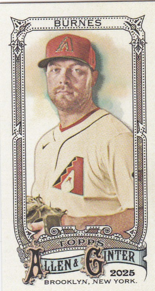 2025 Topps Allen & Ginter Mini #195 Corbin Burnes Arizona Diamondbacks