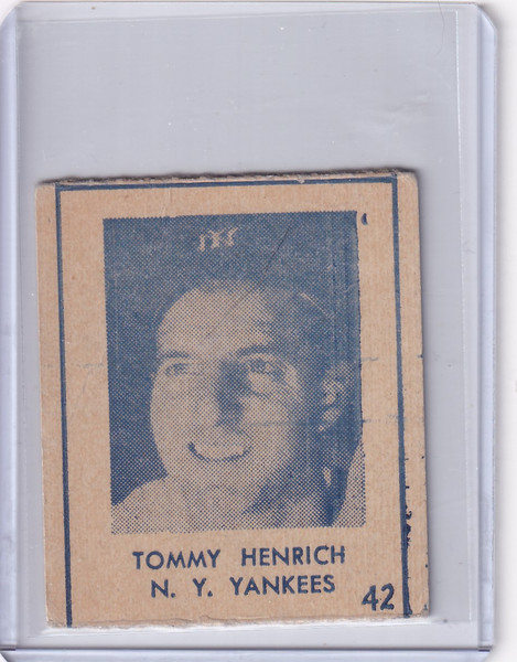 1948 R346 Blue Tint #42 Tommy Henrich - New York Yankees