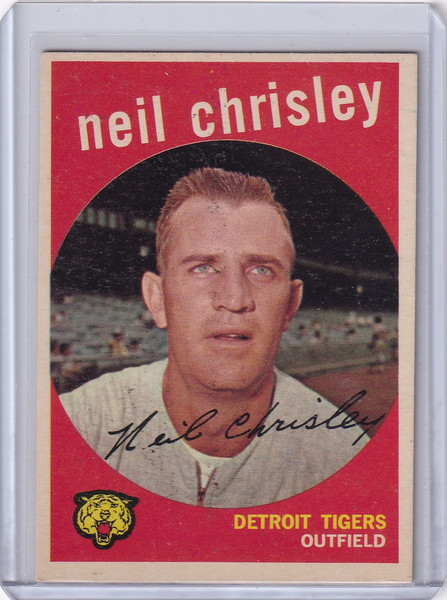 1959 Topps Baseball #189 Neil Chrisley - Detroit Tigers