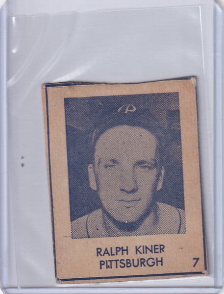 1948 R346 Blue Tint #7 Ralph Kiner - Pittsburgh Pirates