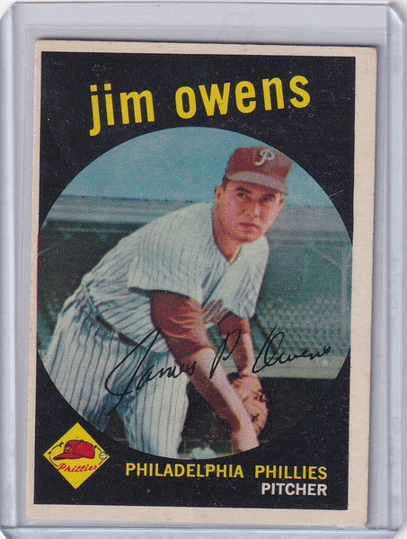 1959 Topps Baseball #503 Jim Owens - Philadelphia Phillies