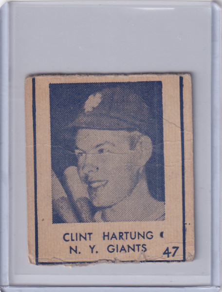 1948 R346 Blue Tint #47 Clint Hartung - New York Giants