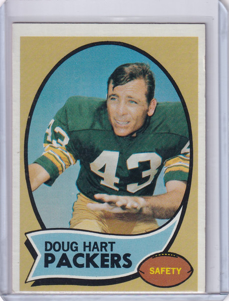 1970 Topps Football #2 Doug Hart RC - Green Bay Packers