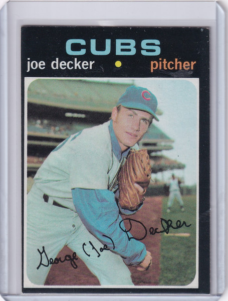 1971 Topps Baseball #98 Joe Decker - Chicago Cubs RC
