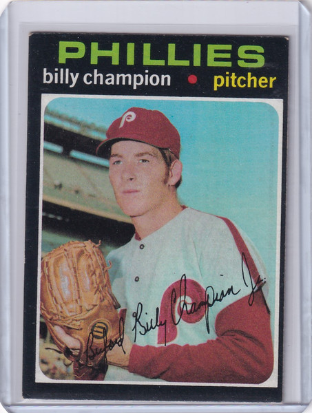 1971 Topps Baseball #323 Billy Champion - Philadelphia Phillies
