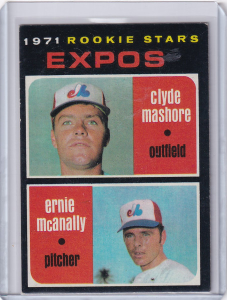 1971 Topps Baseball #376 Expos Rookies - Clyde Mashore / Ernie McAnally RC
