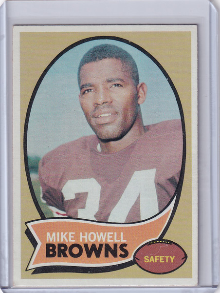 1970 Topps Football #91 Mike Howell RC - Cleveland Browns