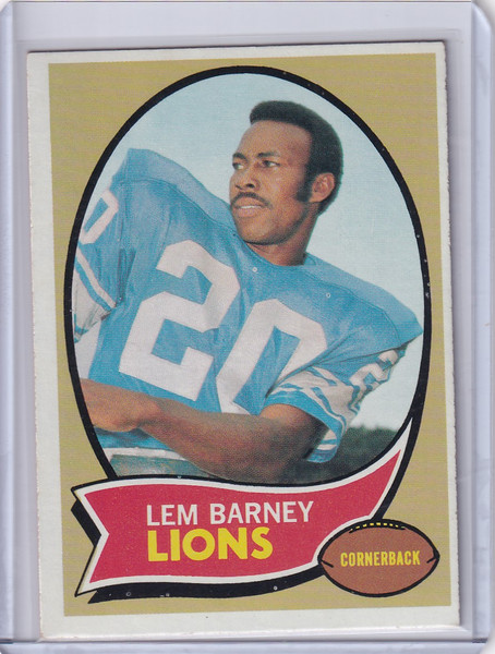 1970 Topps Football #75 Lem Barney RC - Detroit Lions