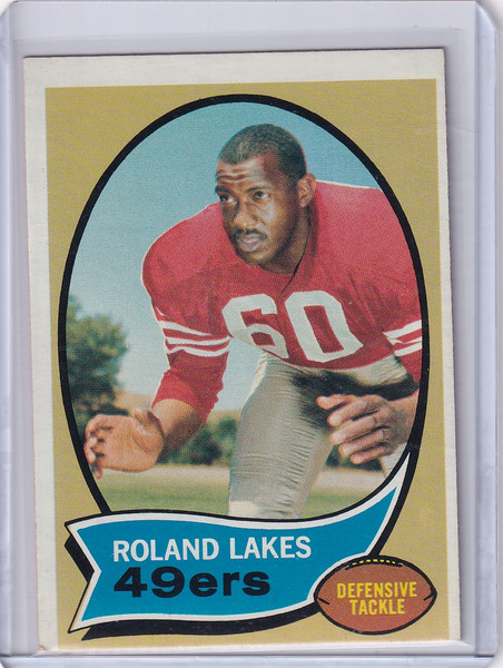 1970 Topps Football #27 Roland Lakes - San Francisco 49ers