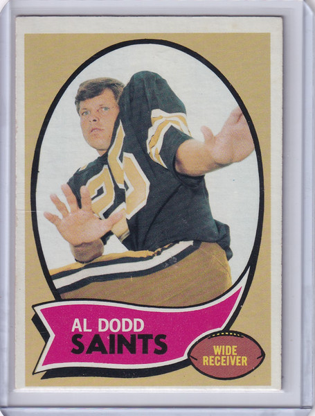 1970 Topps Football #123 Al Dodd RC - New Orleans Saints