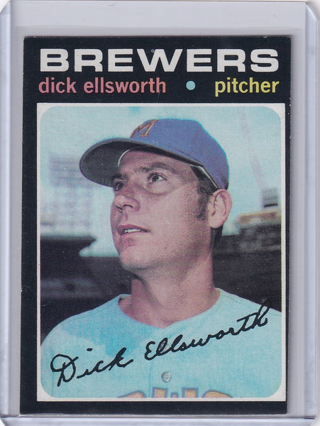 1971 Topps Baseball #309 Dick Ellsworth - Milwaukee Brewers