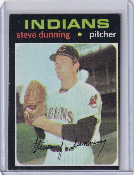 1971 Topps Baseball #294 Steve Dunning - Cleveland Indians RC