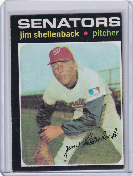 1971 Topps Baseball #351 Jim Shellenback - Washington Senators