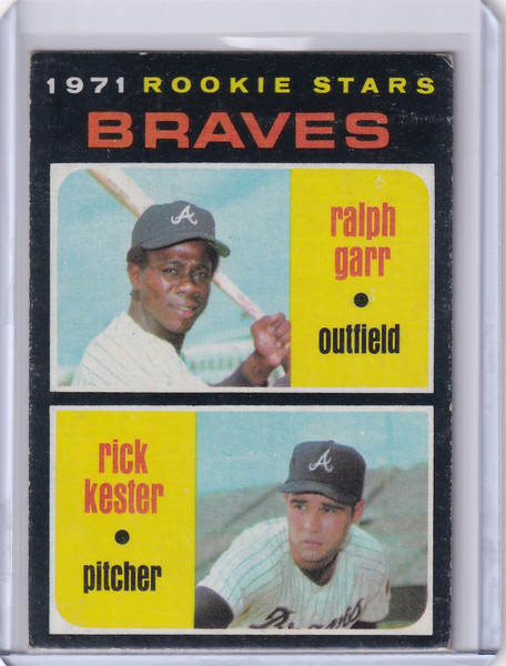 1971 Topps Baseball #494 Braves Rookies - Ralph Garr / Rick Kester RC