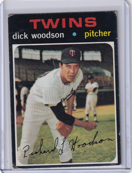 1971 Topps Baseball #586 Dick Woodson - Minnesota Twins