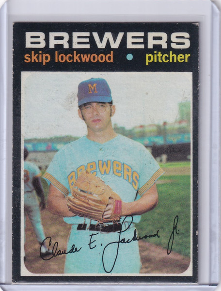 1971 Topps Baseball #433 Skip Lockwood - Milwaukee Brewers