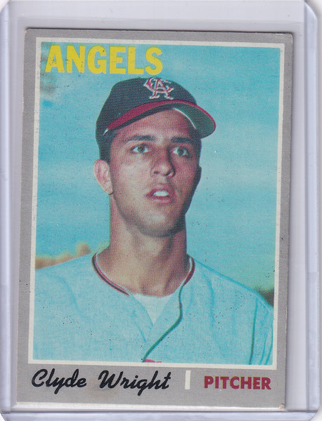 1970 Topps Baseball #543 Clyde Wright - California Angels