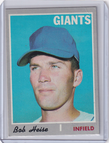 1970 Topps Baseball #478 Bob Heise - San Francisco Giants RC