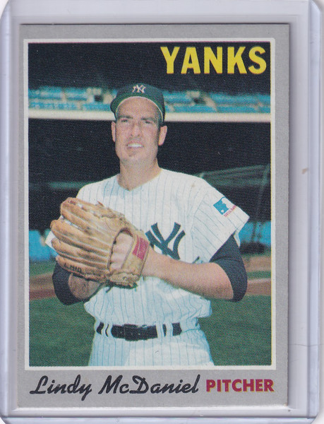 1970 Topps Baseball #493 Lindy McDaniel - New York Yankees