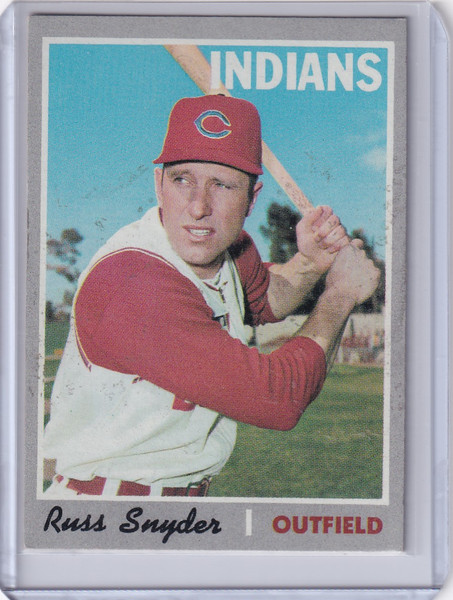 1970 Topps Baseball #347 Russ Snyder - Cleveland Indians