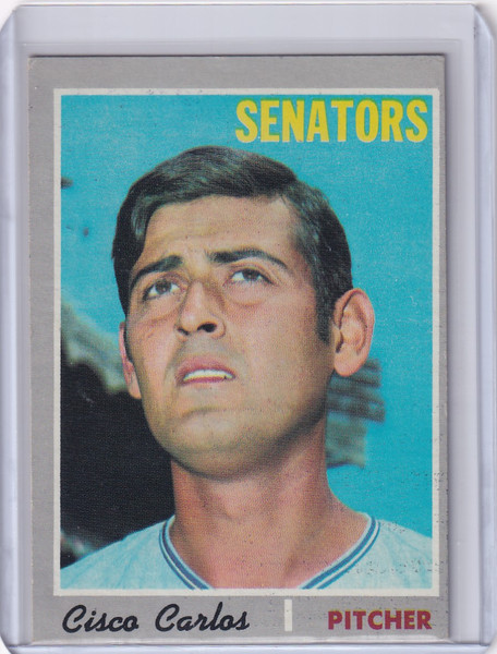 1970 Topps Baseball #487 Cisco Carlos - Washington Senators