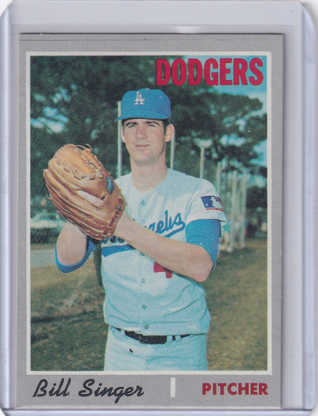 1970 Topps Baseball #490 Bill Singer - Los Angeles Dodgers
