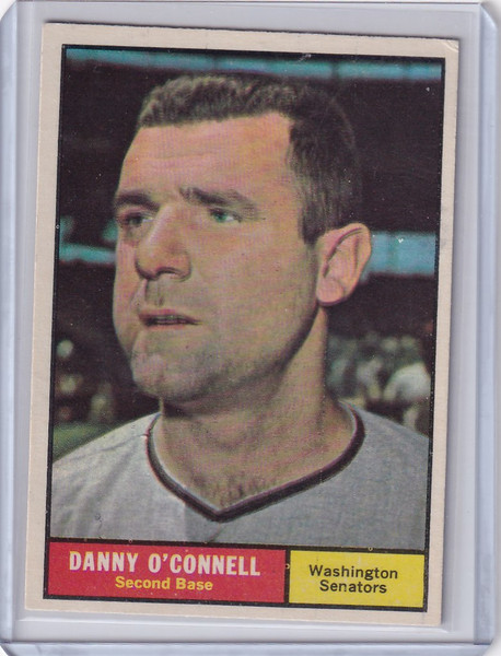 1961 Topps #318 Danny O'Connell - Washington Senators