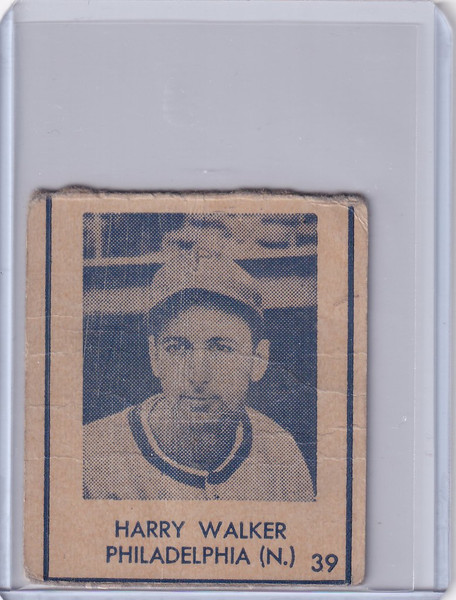 1948 R346 Blue Tint #39 Harry Walker Philadelphia Phillies