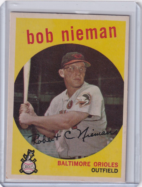 1959 Topps Baseball #375 Bob Nieman - Baltimore Orioles