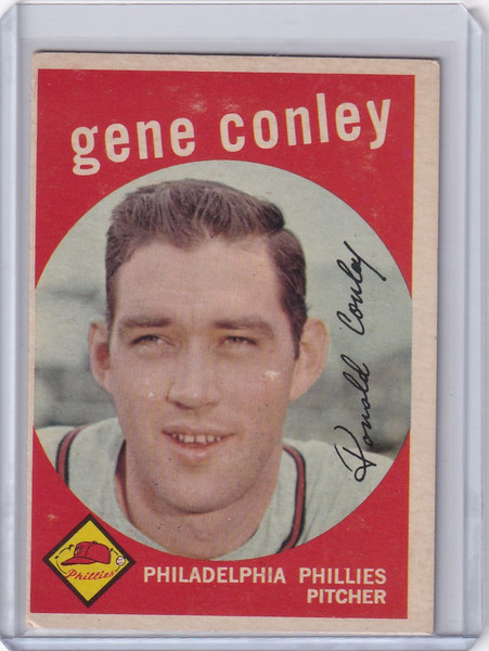 1959 Topps Baseball #492 Gene Conley - Philadelphia Phillies